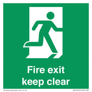 Fire exit keep clear